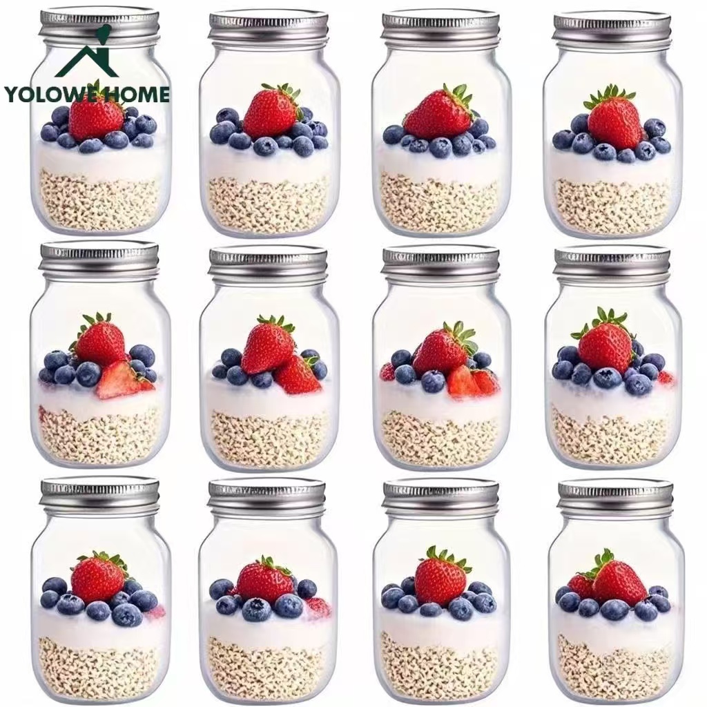 Meal Prep Overnight Oats - Conjunto de 6 ou 12 Potes