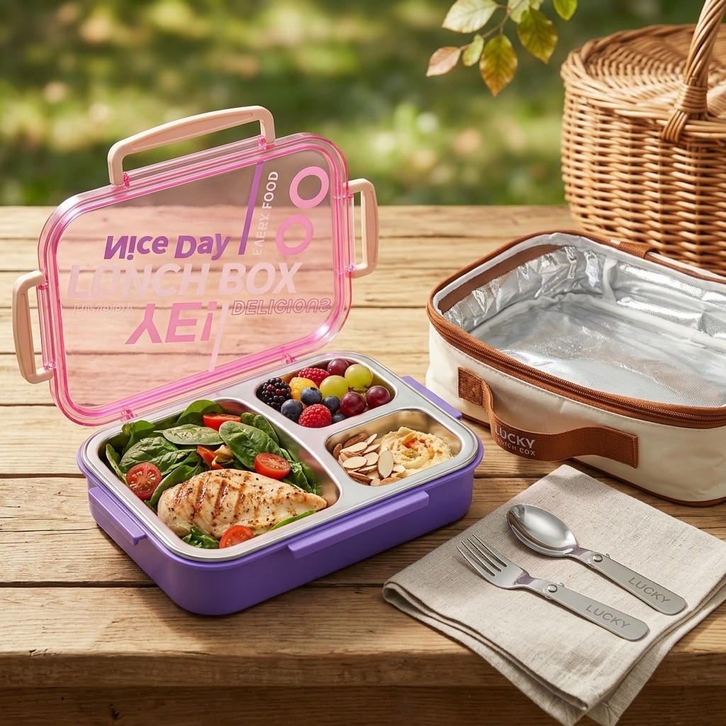 Meal Prep Kinder - Marmita de Aço Inoxidável 304 para