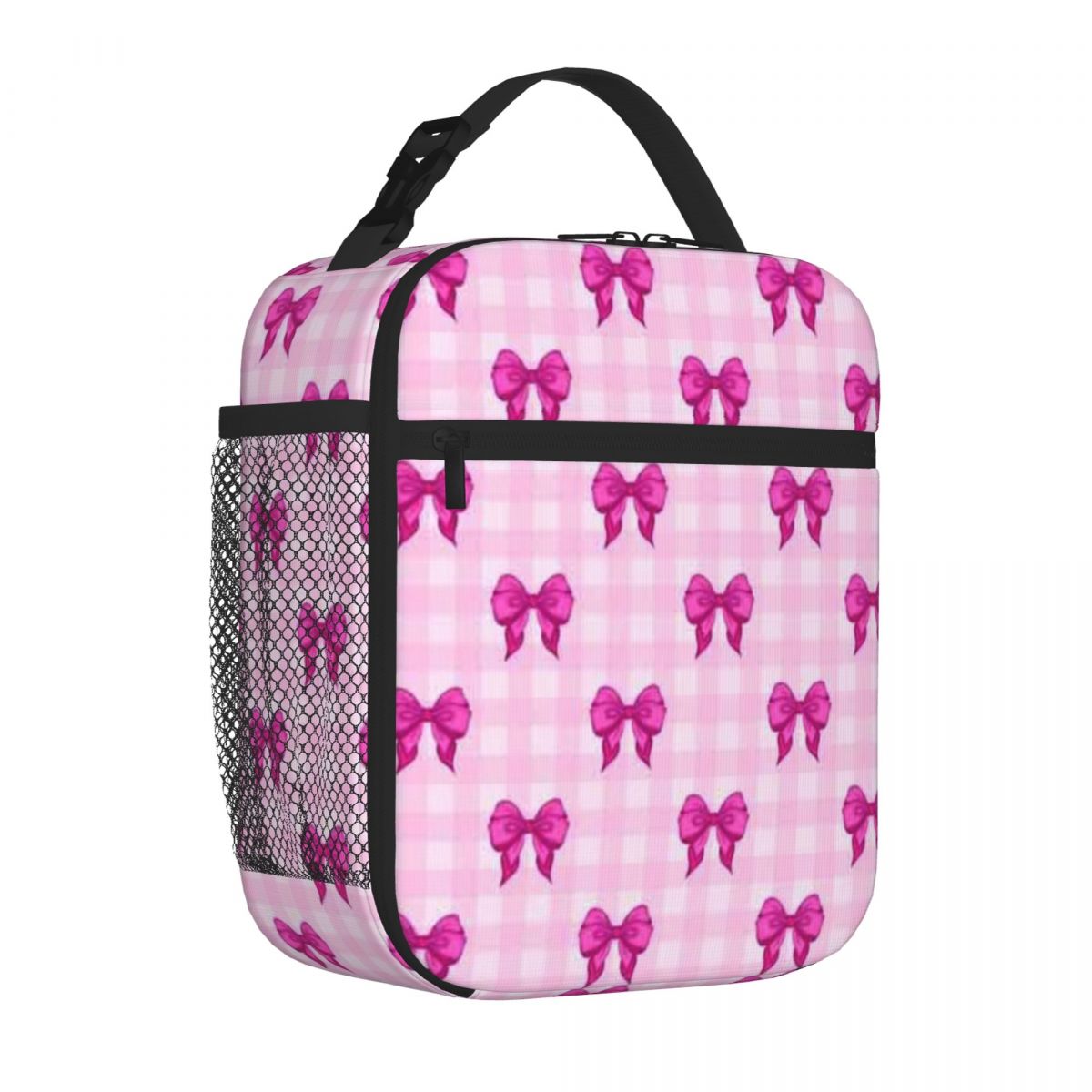 Meal Prep Fit - Bolsa Térmica Rosa Coquette com Laço