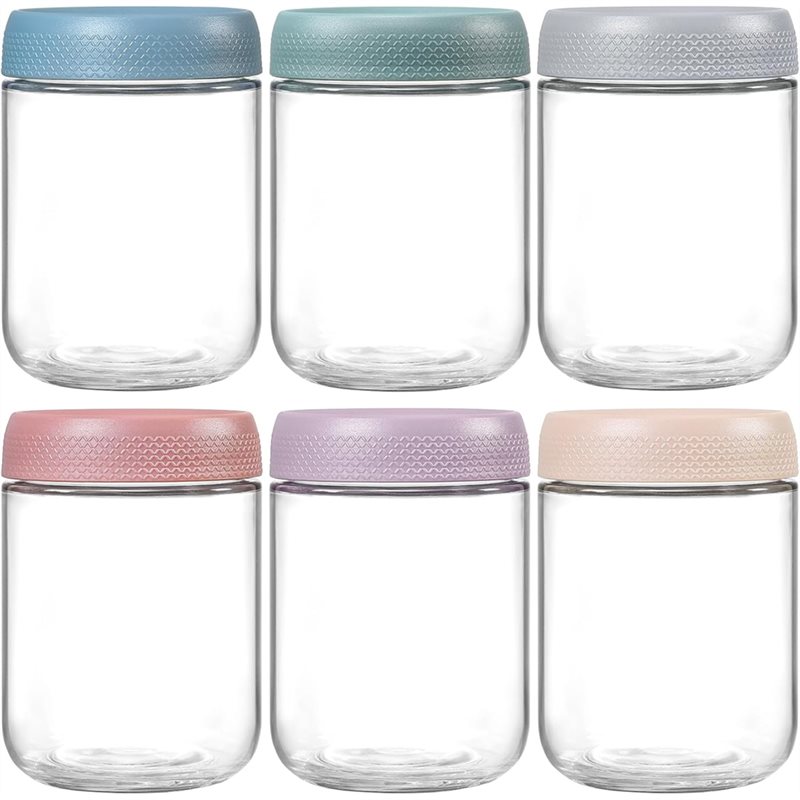 Meal Prep Overnight Oats - AB34-6Pcs Recipientes de Vidro de 500ml