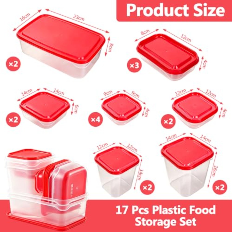Conjunto de 17 Peças de Plásti - Meal Prep Usa avaliação e preço