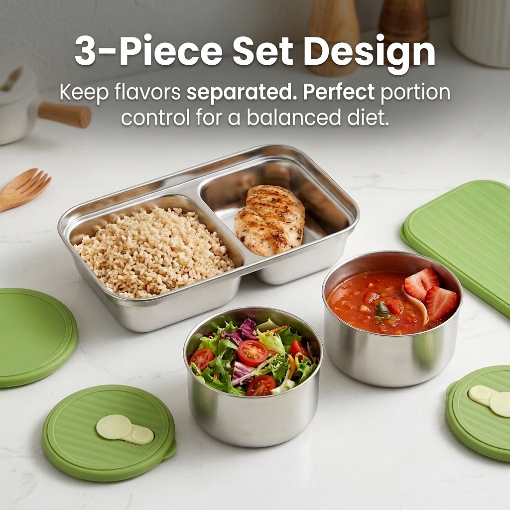 Caixa Bento de Aço Inoxidável  - Meal Prep Kinder avaliação e preço
