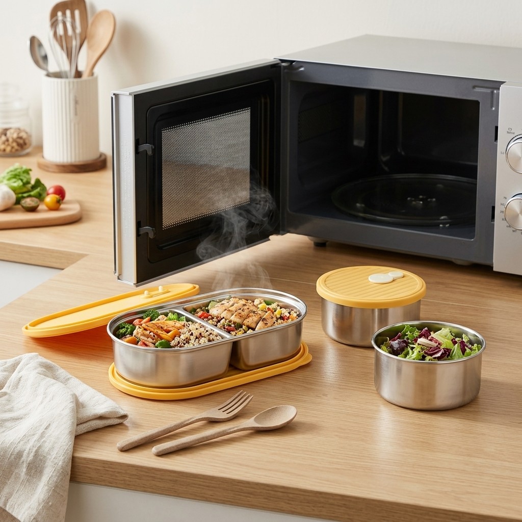Conjunto de Caixa Bento de Aço - Meal Prep Kinder avaliação e preço