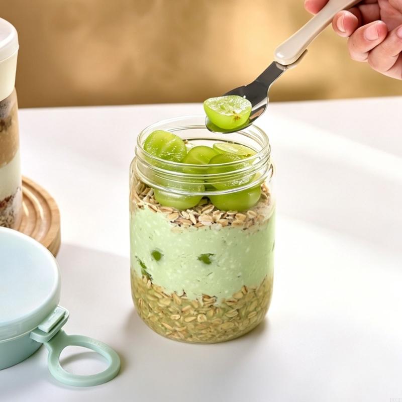Recipiente noturno aveia com t - Meal Prep Overnight Oats avaliação e preço