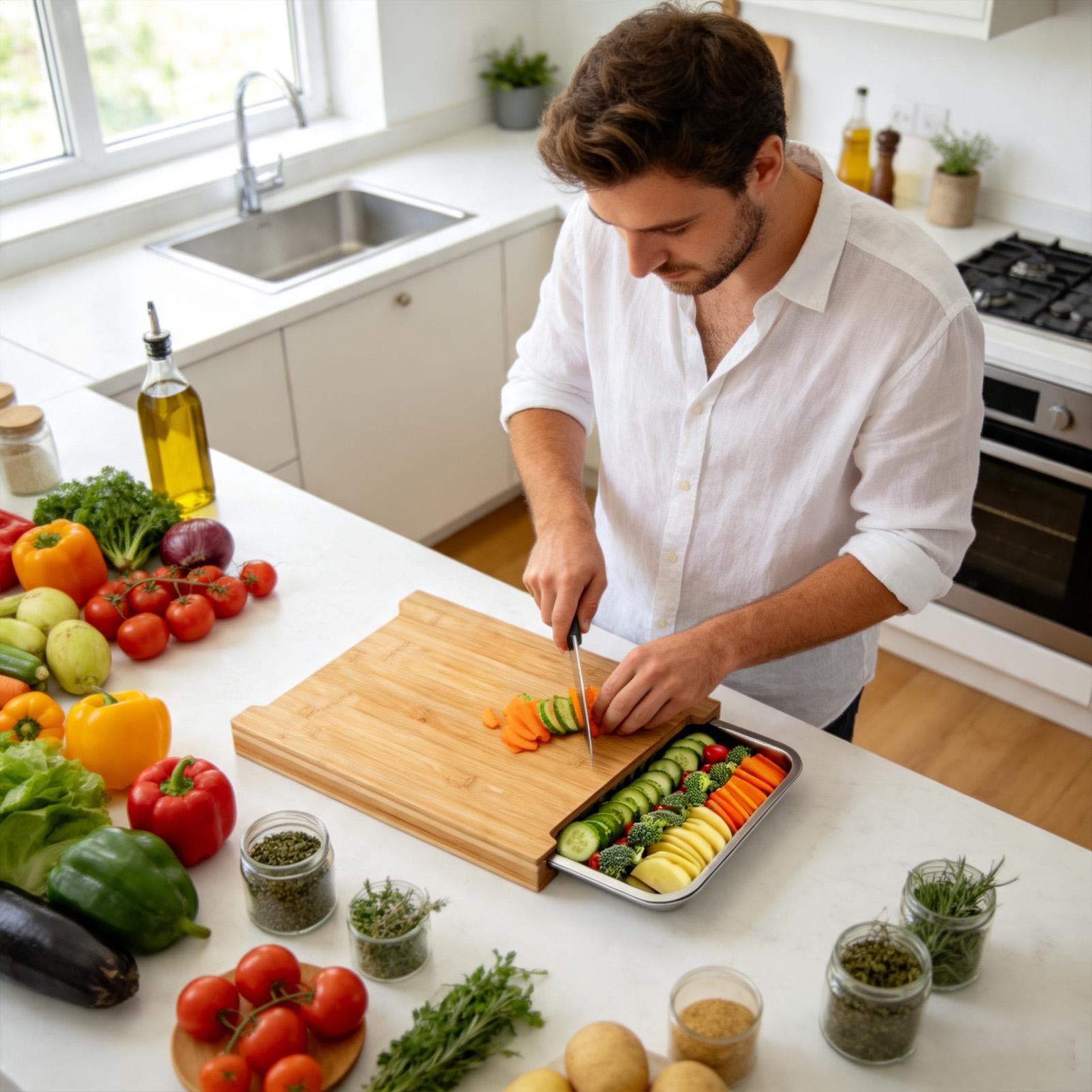 Tábuas de Corte de Madeira par - Meal Prep For Cutting avaliação e preço