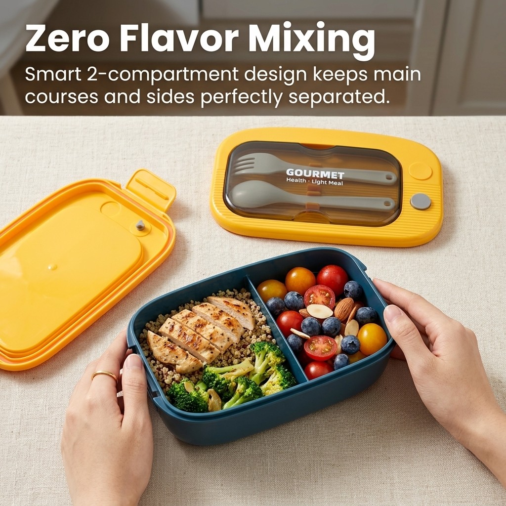 Marmita Plástica Bento com 2 C - Meal Prep Kinder avaliação e preço