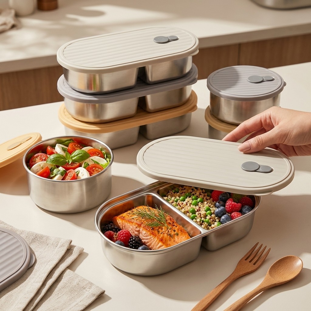 Conjunto de Marmitas de Aço In - Meal Prep Kinder avaliação e preço