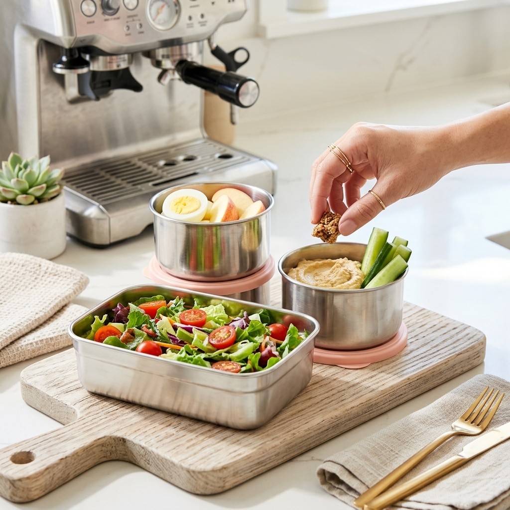 Conjunto de Marmitas de Aço In - Meal Prep Kinder avaliação e preço