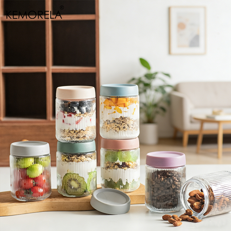 1PCS Pote de Vidro Hermético p - Meal Prep Overnight Oats avaliação e preço