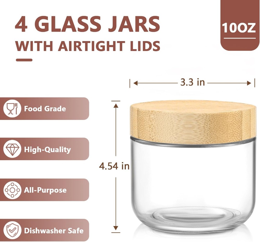 Potes de Vidro Herméticos de B - Meal Prep Overnight Oats avaliação e preço