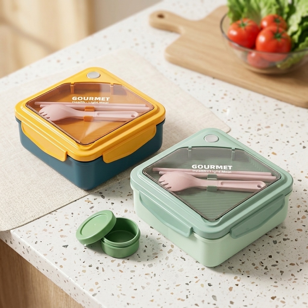 Marmita Plástica Selada com 2  - Meal Prep Kinder avaliação e preço