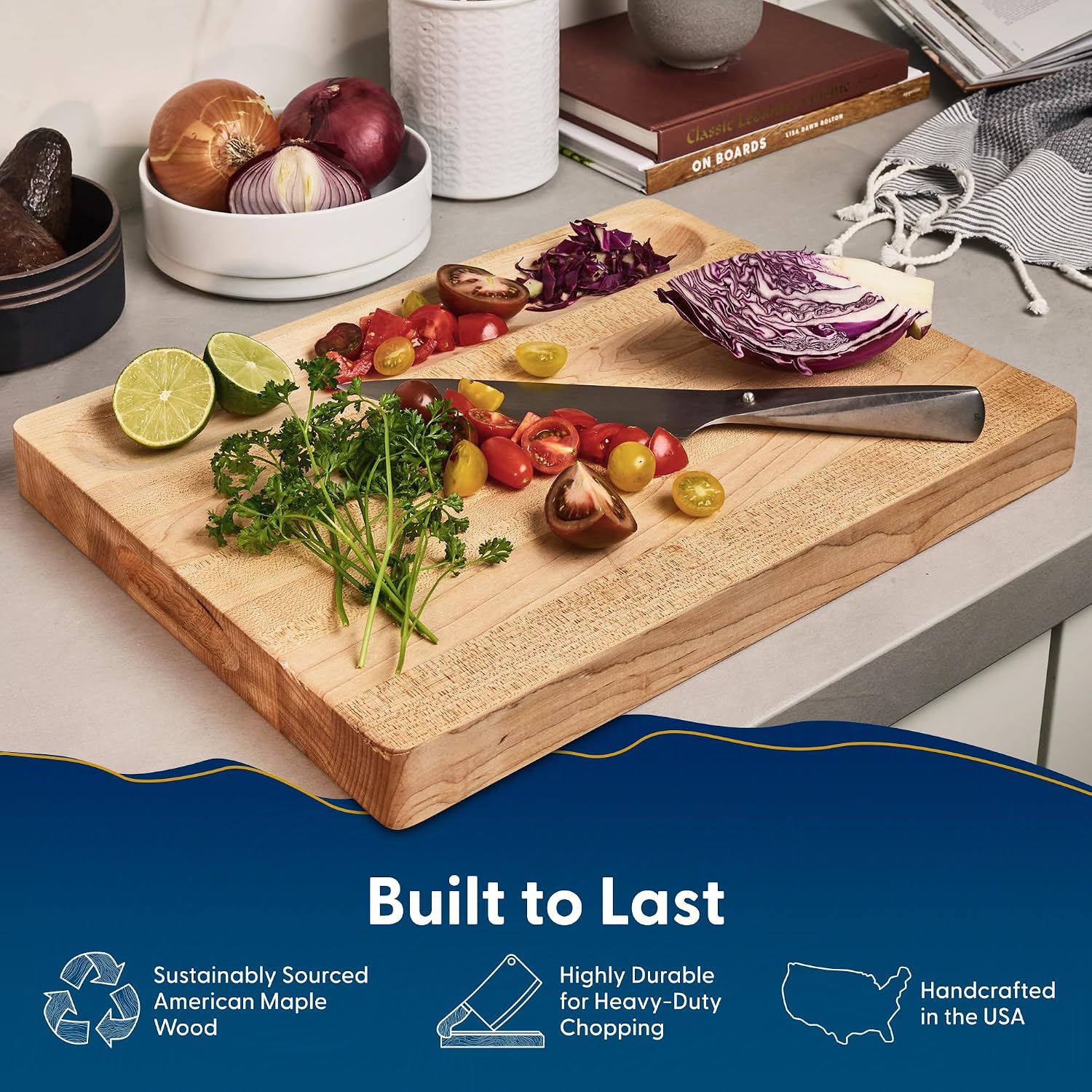 Tábua de Corte em Madeira de B - Meal Prep For Cutting avaliação e preço