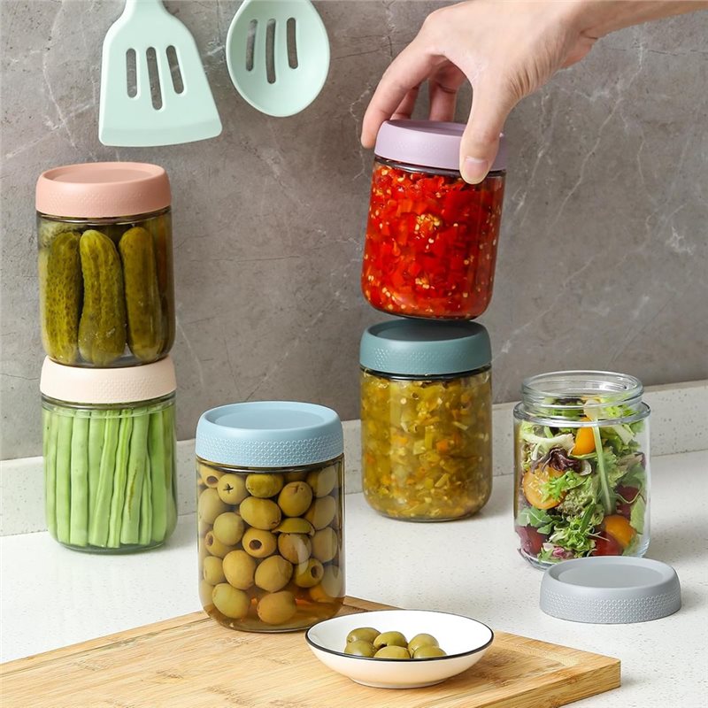 AB34-6Pcs Recipientes de Vidro - Meal Prep Overnight Oats avaliação e preço